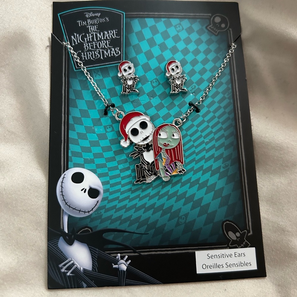 Disney Tim Burton's Nightmare Before Christmas Necklace & Earring Set